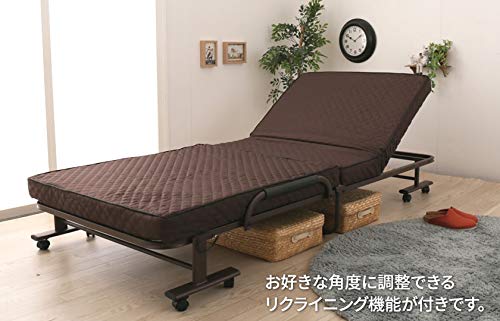 折りたたみベット◆シングルサイズ【引取りも可能❣️】 Amazon｜折りたたみベッド シングル 完成品 組立不要 キャスター付き