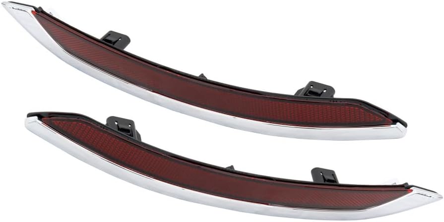 For Acura TLX 2015 16 17 18 19 2020 Bumper Reflector Driver And Passenger Side | Pair | Rear | CAPA Certified | Replacement For AC1184106, AC1184106C, AC1185106, AC1185106C | 33555TZ3A01, 33505TZ3A01