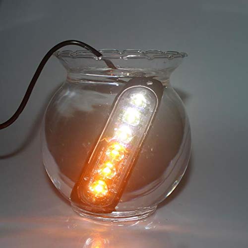 image for XT AUTO 4pcs Universal 12V-24V Super Bright Amber/White 18W 6-LED Warn