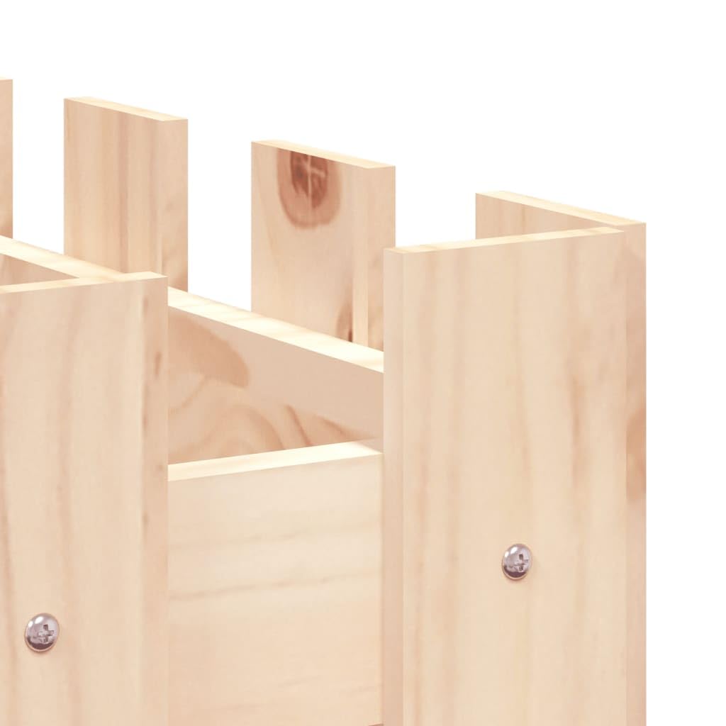 Diseño de valla de listones de 100 x 50 x 50 cm, madera maciza de pino sin tratar, para jardín y terraza, versátil, ideal para el cultivo de flores y plantas