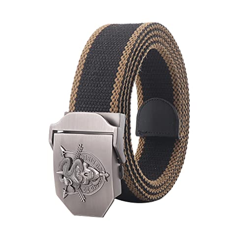 DT Colorful Canvas Web Belt,Leisure Style Outdoor Belt,Christmas Day,Thanksgiving Day Gifts for Men or Women