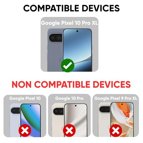 Image of POPIO Military-Grade Gorilla Tempered Glass for Google Pixel 10 Pro XL (Black) with Edge to Edge Coverage and Easy Installation kit