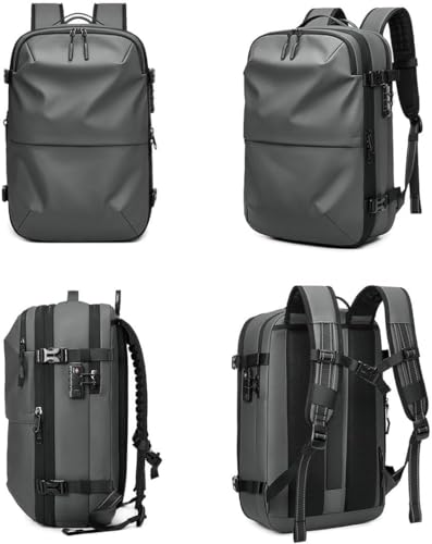 SpaceVac Backpack, Space Vac Travel Vacuum Bags, 60l Expandable Backpack, Water Resistant, Anti Theft, with Electric Air Pump (Prestige-Black)4