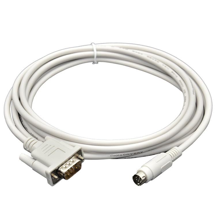 for FX-50DU-CAB0 PLC Communication Cable Touch Panel GOT-F900 F940 F930 F920 GT1050 Connecting FX Series Communication Cable White Length: 3 Meters