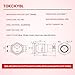 TOKCKYBL 16mm Latching Push Button Switch 12V DC, IP65 Waterproof ON/Off Black Shell with LED Angel Eye Head, 0.63