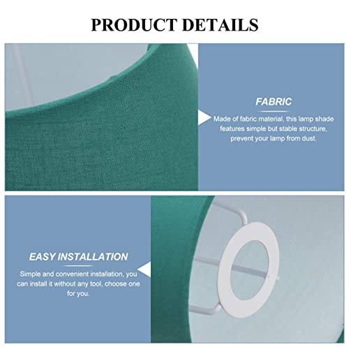 Image of Gadpiparty Cloth Lamp Shade Small Barrels Lampshade Replacement Minimalist Macaron Color Lamp Covers Clip-on Light Shades Fabric Chandelier Shade for Table Lamp Green