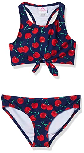 Kanu Surf Girls UPF 50+ Beach Sport Racer Bikini 2-Piece Swimsuit, Addie Navy, 6