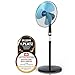 Brandson - Standventilator 40cm - Preisträger 2026 - Ventilator höhenverstellbar bis 122 cm - mobiler Lüfter, hoher Luftdurchsatz, 3 Geschwindigkeitsstufen, Oszillationsfunktion 80°