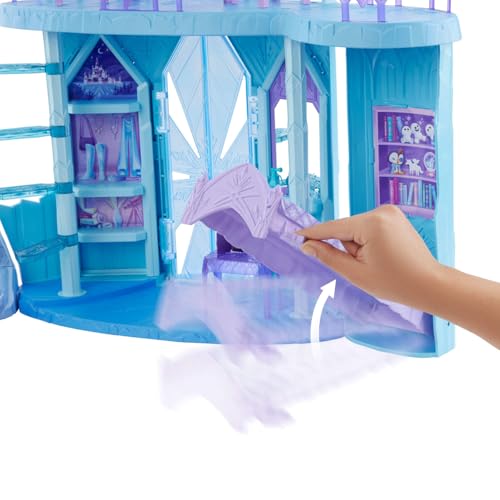 Mattel Disney Frozen Elsa Ice Castle Playset, 2.5+ Ft Tall | Olaf Figure, 5 Play Areas, 21 Accessories & 360 Play, Elsa’s Frozen Ice Palace, Inspired by Disney Frozen Movies​​​​ - image 3