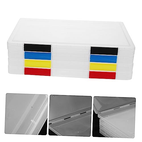 Luxshiny Caixa 4 Unidades Protetor De Revista Caso De Arquivo De Revista Estojos Finos De Arquivo Tr