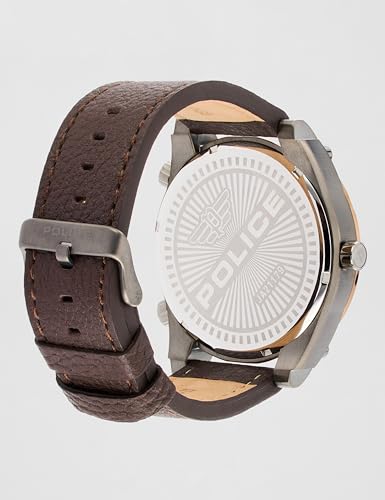 Image of Police Quartz Multifunction Brown DIAL Leather Strap Watch for Men-PLPEWJA2117941W