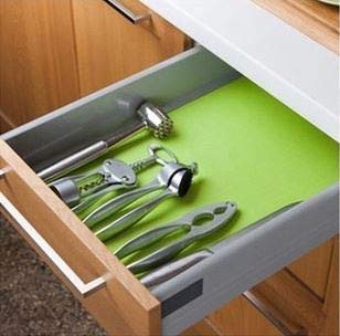 RUNER EVA Food Grade Washable Anti Slip Mat/Sheet for Fridge, Shelf Liner, Table, Kitchen Drawer mat, Waterproof Mat for Kitchen Green (Size : 0.5 X 1.5 Meter) 1