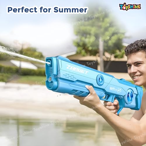 Image of Toyshine 820ml Electric Water Gun Toy with Automatic Water Absorption Function,34Ft Range | Self-Filling | Rechargeable with High Pressure Mechanism Outdoor Toy Ideal for Holi Party Pool & Beach Fun