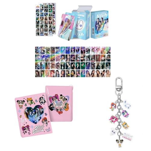 SCISSH K-pop - Juego de 60 tarjetas fotográficas postales, 64 calcomanías, soporte...