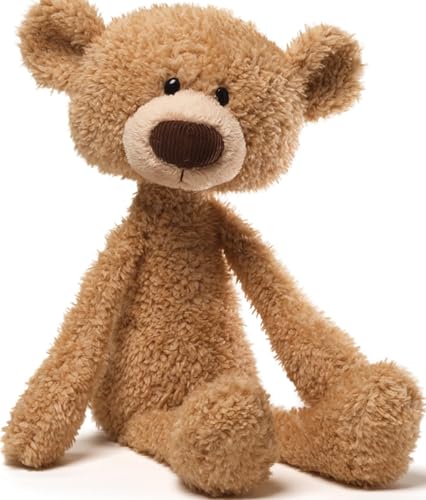 Image of GUND Toothpick 15-Inch Tan Classic Teddy Bear Plush Toy, Ages 0+ | Slender Frame and Posable Dangling Limbs Promote On The Go Travel Pretend Play; Teaches Nurturing and Fine Motor Skills