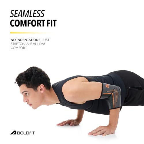 Boldfit Elbow Support Cap/Guard/Sleeves For Gym, Tennis, Badminton, Cricket & Sports - L, Nylon