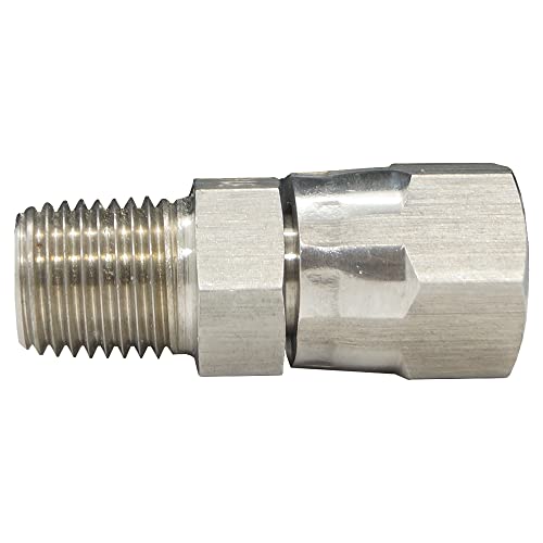 Image of RFS Stainless Steel Straight Tube Fitting, 1 /2 inch Female JIC Swivel x 1 /2 inch Male NPT Pipe