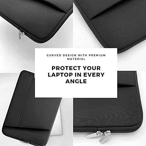TEDNETGO Laptop Sleeve 15.6 inch, Upgrade Sturdy Portable Monitor Computer Laptop Case, Carrying Sleeve Bag Briefcase Bag 15.6'' with Pockets for MacBook PC Mac HP Lenovo Dell Asus Xbox Switch, Black by TEDNETGO - Image 2