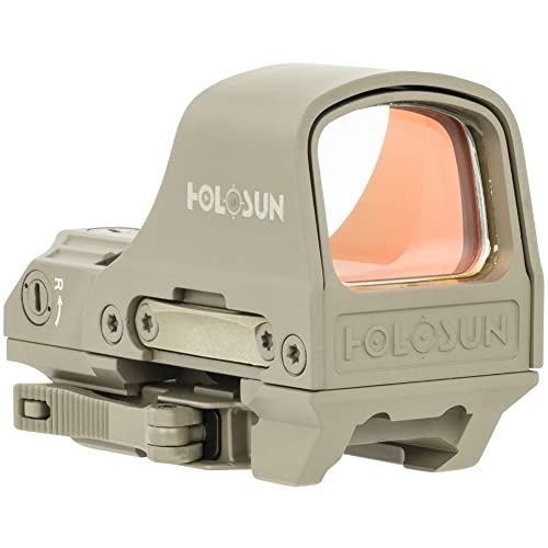 HOLOSUN 510C Multi-Reticle 2 MOA Dot & 65 MOA Circle Open Reflex Sight - Solar FailSafe Shake-Awake,...