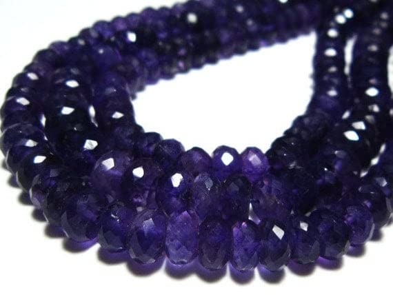 Améthyste foncée perles naturelles de 7mm pour bijoux d'émotion