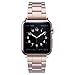 Simpeak Slim Metal Band Compatible with Apple Watch Series 9 8 7 (41mm) Series 6 SE 5 4 (40mm) Series 3 2 1 (38mm) Women Men Solid Stainless Steel Band Strap Replacement for iWatch 41mm 40mm 38mm