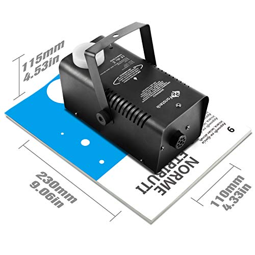 Halloween Fog Machine 500W - Fansteck Wireless Remote Control Smoke Machine 2400 CFM - Perfect for Holiday Party Wedding Christmas Halloween (Black)