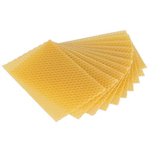 Marco de Cera de Colmena de 10 Piezas, Marco de Cera de Colmena de Base de Cera de Abejas de Apicultura para Pulir Muebles y Pisos