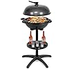 Giantex electric grill indoor outdoor non stick grill griddle plate 3 cooking zones temperature control drip tray 1350w 200sqin bbq grill for balcony apartments backyard party camping black  urban country home decor