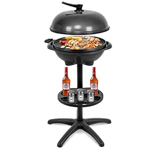 Giantex electric grill indoor outdoor non stick grill griddle plate 3 cooking zones temperature control drip tray 1350w 200sqin bbq grill for balcony apartments backyard party camping black  urban country home decor