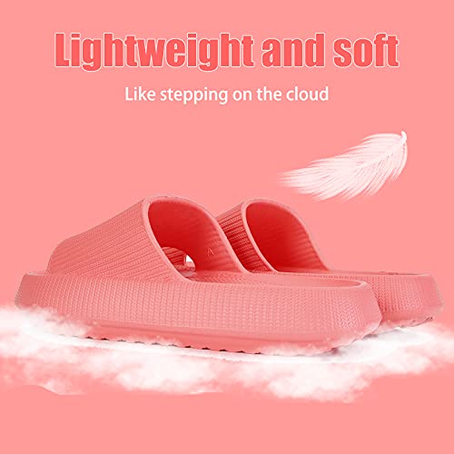 Image of rosyclo Cloud Slippers for Women and Men, Pillow House Slippers Shower Shoes Indoor Slides Bathroom Sandals, Ultimate Comfort, Lightweight, Thick Sole, Non-Slip, Easy to Clean