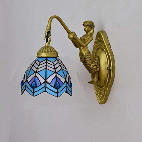 Applique murale moderne bleue méditerranéenne en vitrail unique - 2