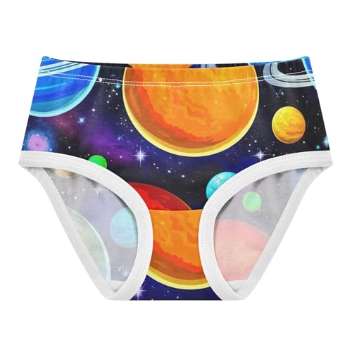 Toddlers Underwear Floral 2t Cotton Girl Panties Cute Pattern Briefs Girls Undies Outer Space Planets