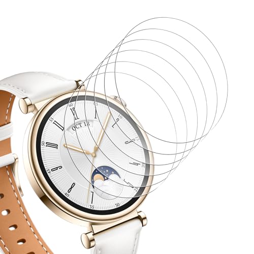 Bigqin 6 Piezas Protector de Pantalla Compatible con Huawei Watch GT 4 41mm/ GT 5 41mm, HD Película Cristal Templado Compatible con Huawei Watch GT 5 41mm / GT 4 41mm, Anti-Arañazo
