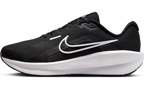 NIKE Downshifter 13, Sneaker Hombre, Black White Dk Smoke Grey, 42 EU