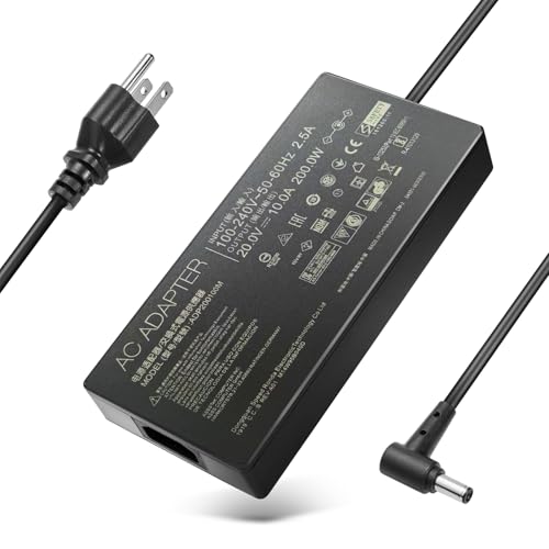 200W Charger for Asus Rog Zephyrus G15 GA503 GA503QM GA503QR GA503QS GA503RM ASUS TUF A15 F15 F17 Gaming Laptop ADP-200JB D Power AC Adapter Supply Cord