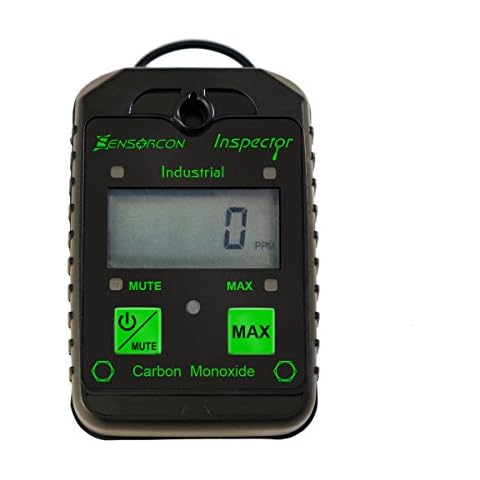 Sensorcon Industrial CO Carbon Monoxide Monitor with Visual, Audible and Vibrating Alerts, Waterproof Cover