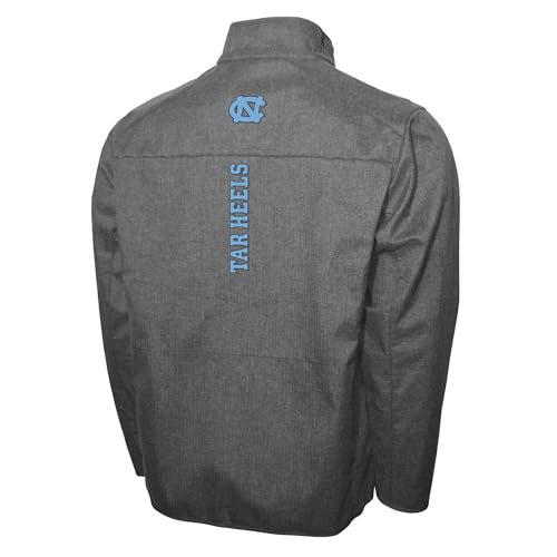 2Bhip NCAA UNC Tar Heels Mens Gray Softshell Full Zip Jacket With Pockets & Reflective Print Campus Jackets2