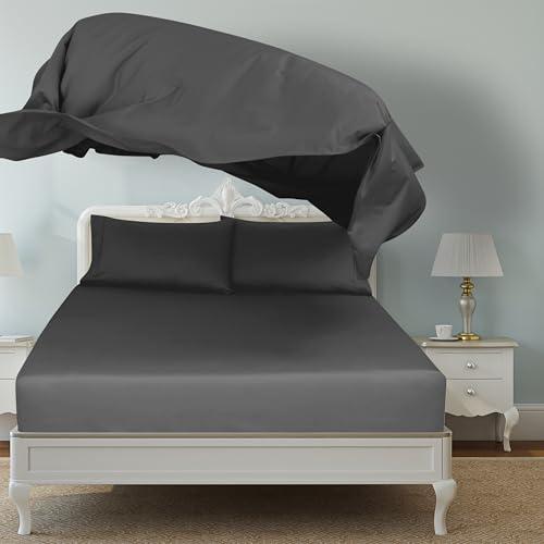 image for Royale Linens 2 Pack Bulk Flat Sheet Set - Top Sheets - Soft 1800 Micr