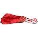 Makhry 20pcs 15.5cm/6 Inch Silky Floss bookmark Tassels with 2-Inch Cord Loop and Small Chinese Knot for Jewelry Making, Souvenir, Bookmarks, DIY Craft Accessory (Red)