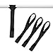 Produktbild Amazon Basics  Gurtschlaufen, 30 cm lang, 25 mm breit, Belastbarkeit 1000 kg, Schwarz, 4 Stück
