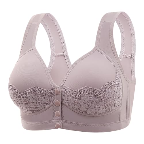 Sujetador deportivo de un hombro delgado, copa completa, sostén para mujeres de talla grande, Morado (, 70