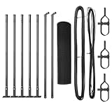 Vopese Zaunpfosten-Set Set aus 2 Grau Metall Mittel Langlebig Zaun Baustoffe Model3352507