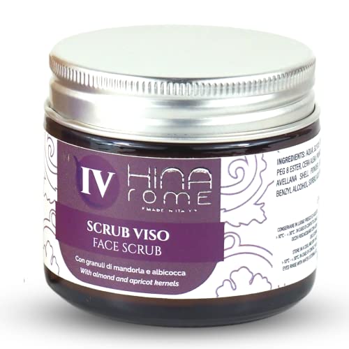 HINA Rome Gommage Visage Exfoliant pour Peaux Grasses aux Ingrédients Naturels pour Femmes et Hommes, 60 ml (Fabriqué en Italie)