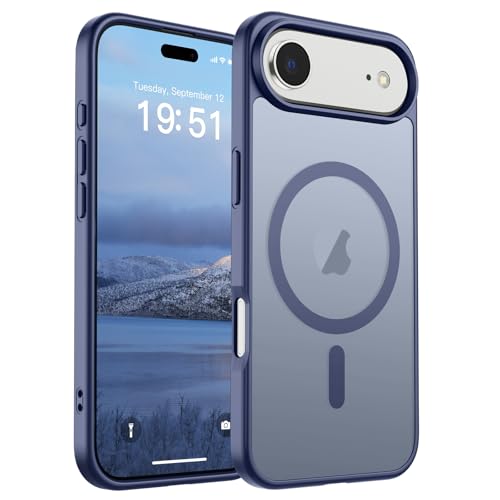 Image of SUPFINE Magnetic for iPhone Air Case (Compatible with MagSafe)(Military Grade Drop Protection) Slim Translucent Matte Shockproof with Anti-Fingerprint Phone Cover for 17 Air,Lavender Gray