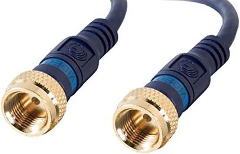 C2G/Cables to Go 27226 Velocity Mini-Coax F-type Cable, Blue (3 Feet)