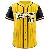 KXK Custom Pinstripe Baseball Jersey Button Down Shirt Personalized Sports Uniform for Men Women Youth