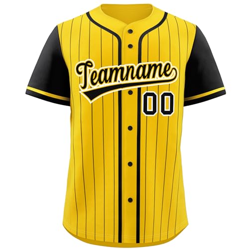KXK Custom Pinstripe Baseball Jersey Button Down Shirt Personalized Sports Uniform for Men Women Youth