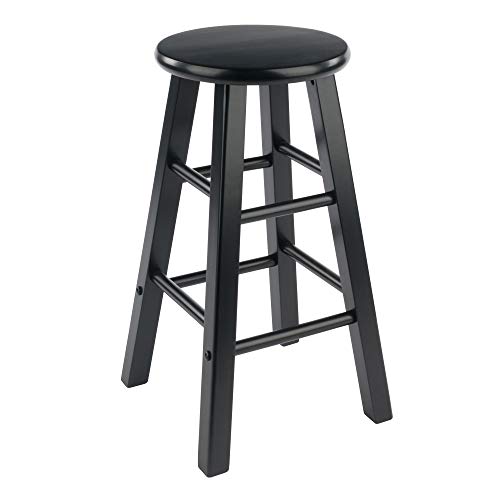 Image of Winsome Element 2-Piece Counter Stool Set, Classic Backless Bar Chairs for Kitchen & Dining Room Seating, Timeless Essential Furniture for Home, Dorm, Apartments