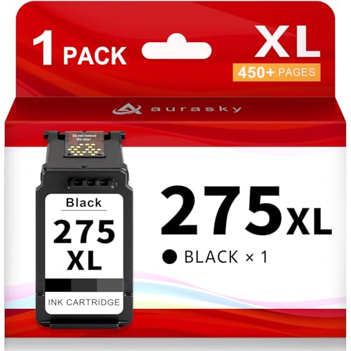 Image of 275XL Ink Cartridges Remanufactured Compatible for Cannon PG-275 275 XL 275XL Black Ink Cartridge for Canon PIXMA TR4720 TS3522 TS3500 TR4700 TR4722 TS3720 Printers (1 Black)