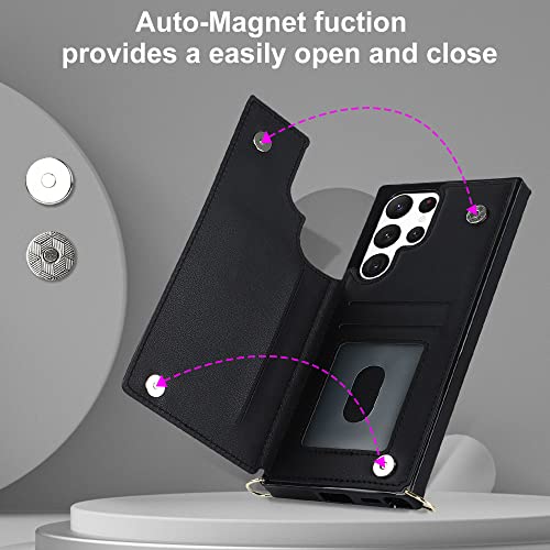 Housse en cuir pour Galaxy Note 20 Ultra anti-choc avec protection de carte